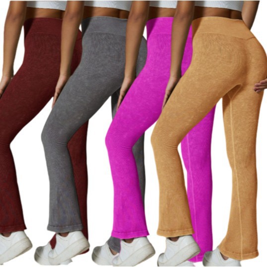 Seamless Wide-Leg Washed Pants YTL006