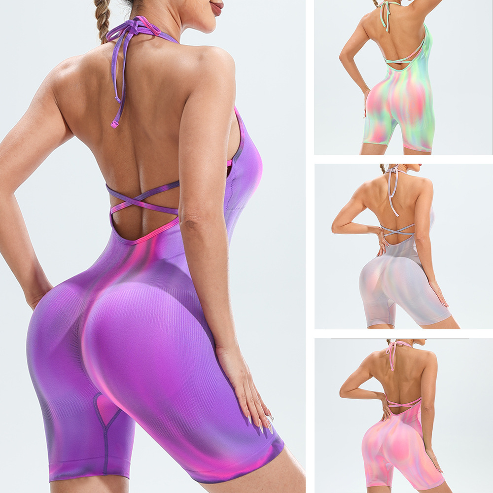 Seamless Colorful Printed Jumpsuit SZJ005