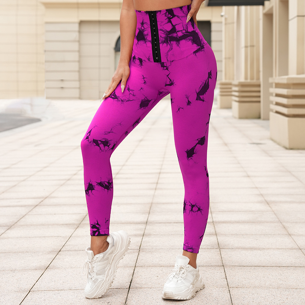 High-Waisted Tie-Dyed Leggings SZS002 - Image 3