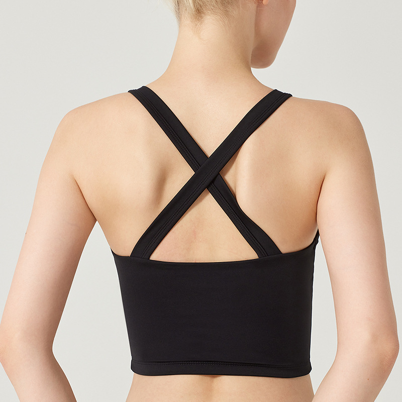 Women's V-Neck Button Sports Bras & Crop Tops FYB004 - Image 3